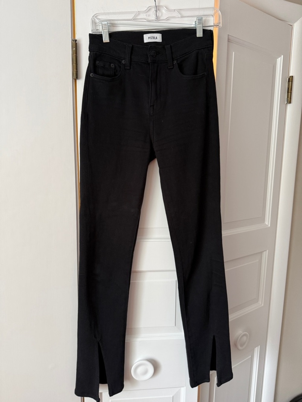 Pistola Teagan High Rise Vented Slim Straight Jeans Black Size 25 - Picture 5 of 8